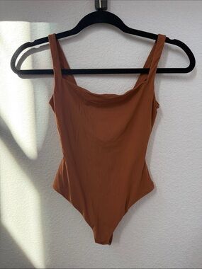 SKIMS Fits Everybody Rust Brown Bodysuit - Size S